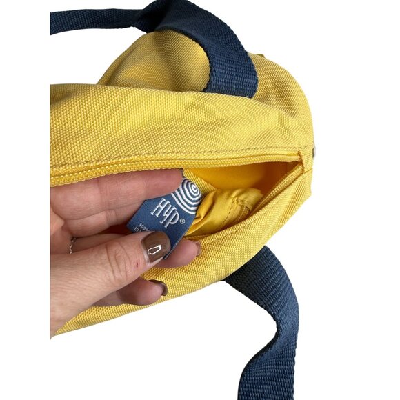 Y2K Mini Yellow Canvas Duffle Shoulder Bag 10" - Picture 6 of 7